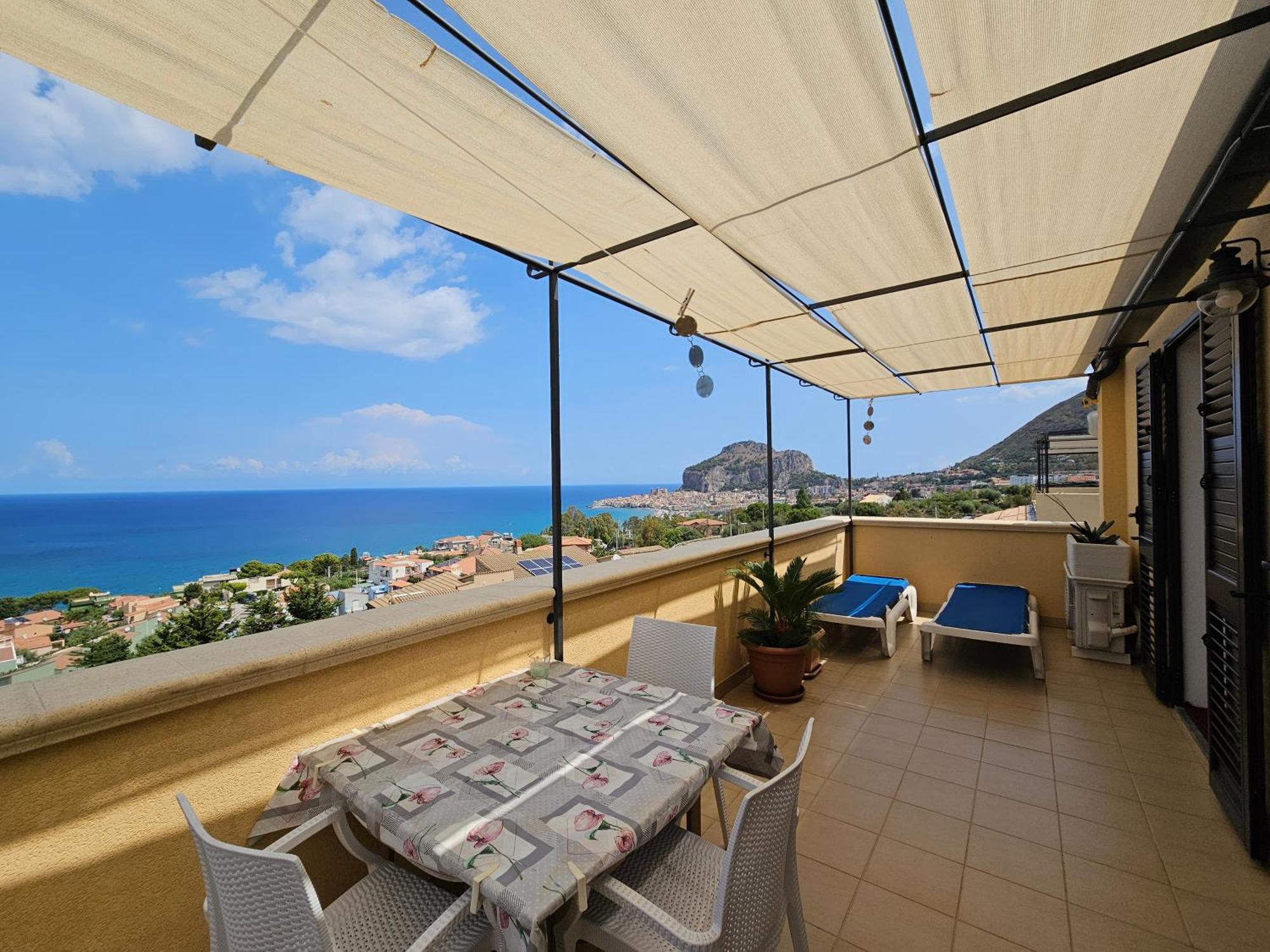 Apartmán Casa Panoramica Santa Lucia Cefalù Exteriér fotografie